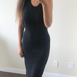 knee length basic jersey dress